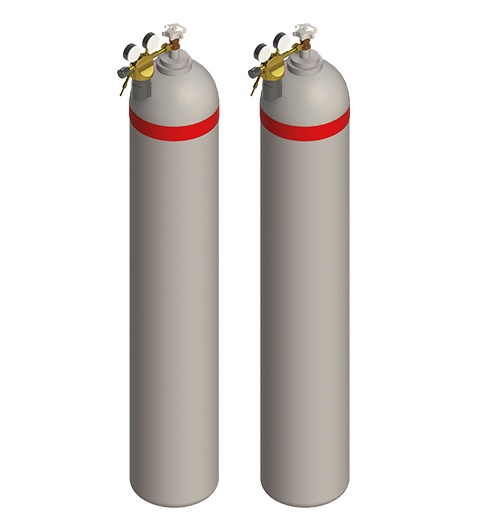2 separate gas lines (standard), free choice of control of the forming gas volume