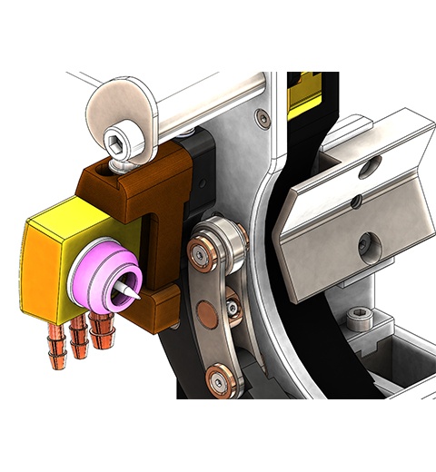 Mechanical profile guide with roller